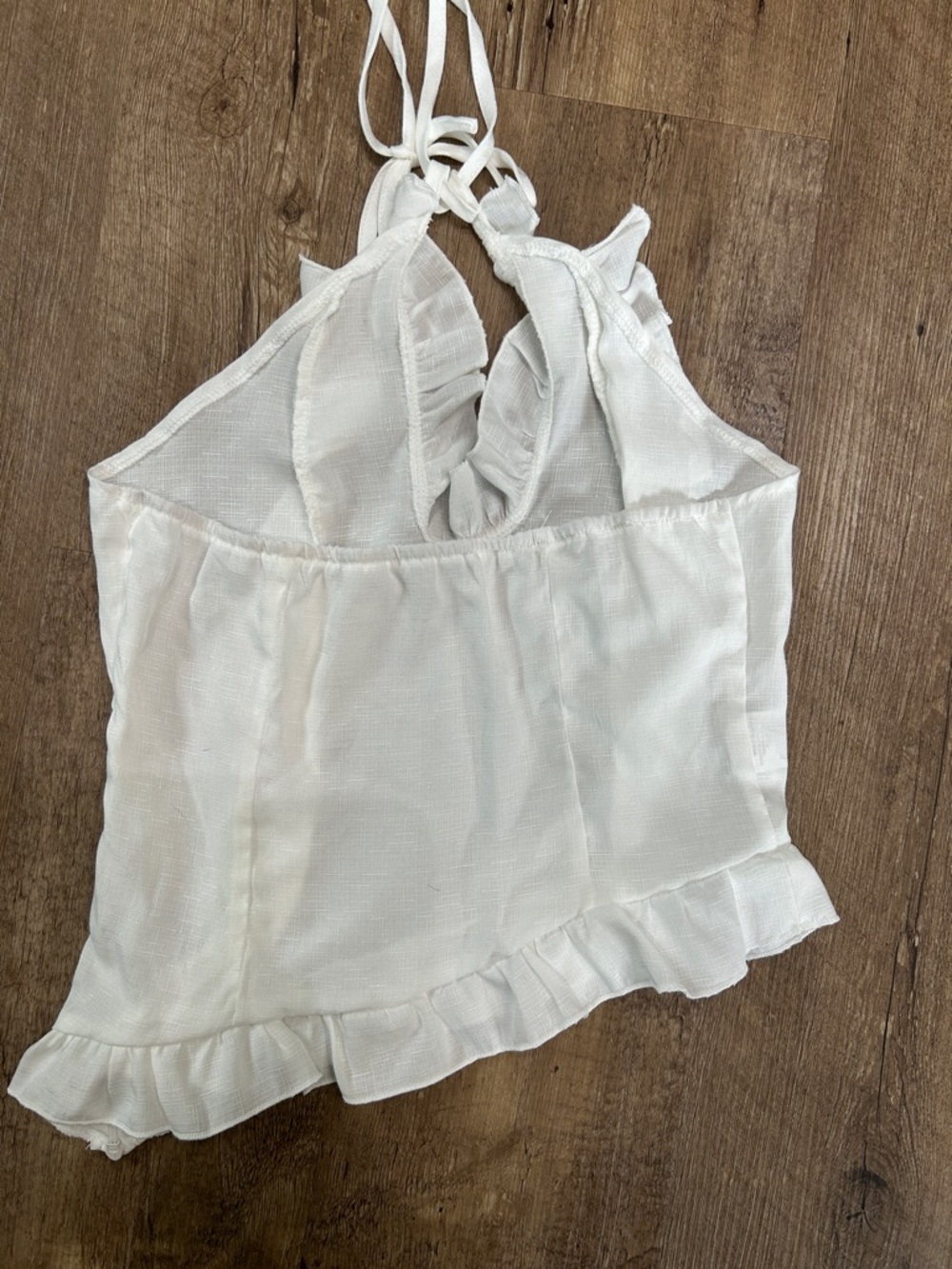 White Maxi Skirt - Lightweight Summer Skirt size small - Picture 4 of 9